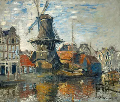 The Windmill on the Onbekende Gracht, Amsterdam Claude Monet